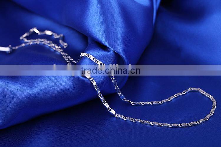 Cheap Price Fashion Rhodium Plated Wholesale Bulk Jewelry Chain Necklace