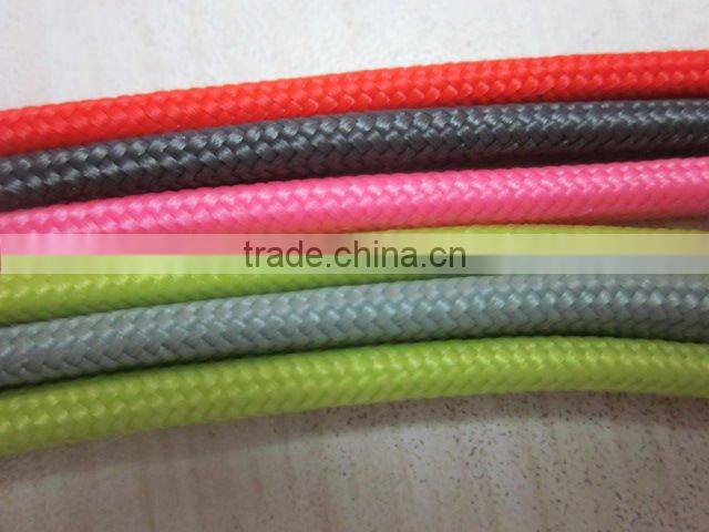 lamp cord with colourful braided cover