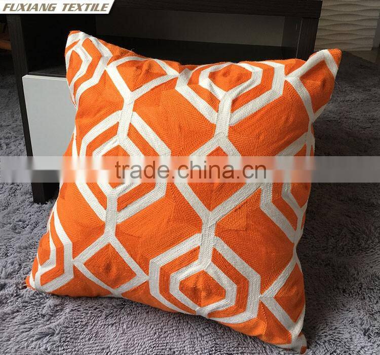 Crewel Embroidery Cotton canvas pillow