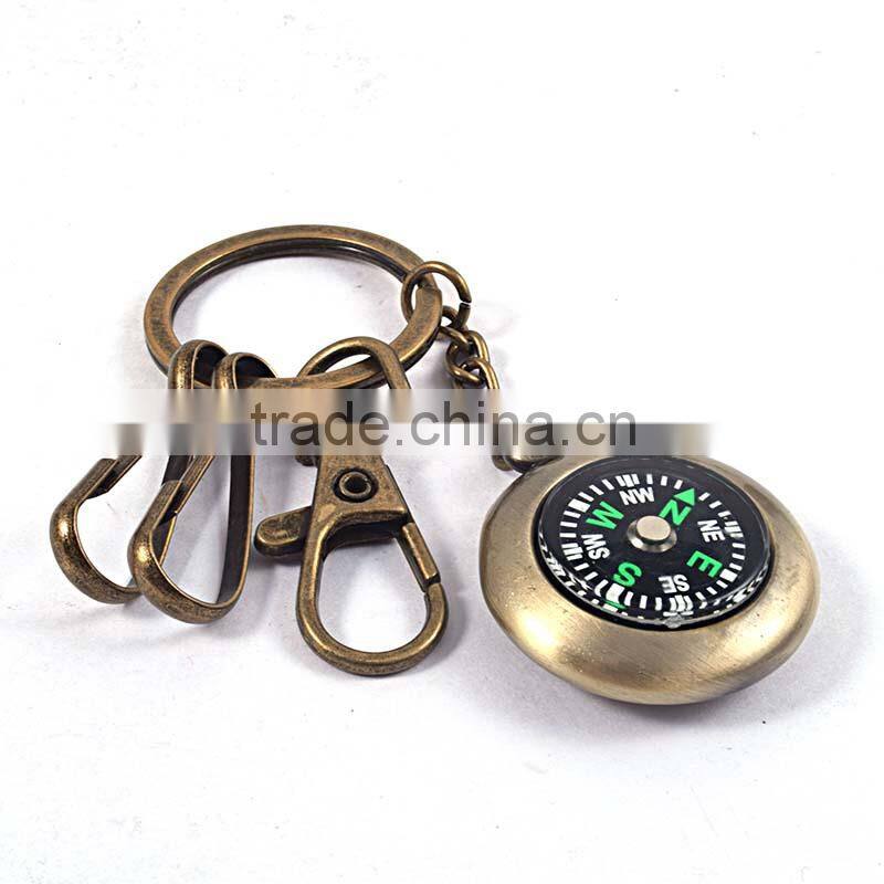 buy direct from china factory fashion jewelry keychain compass keychain