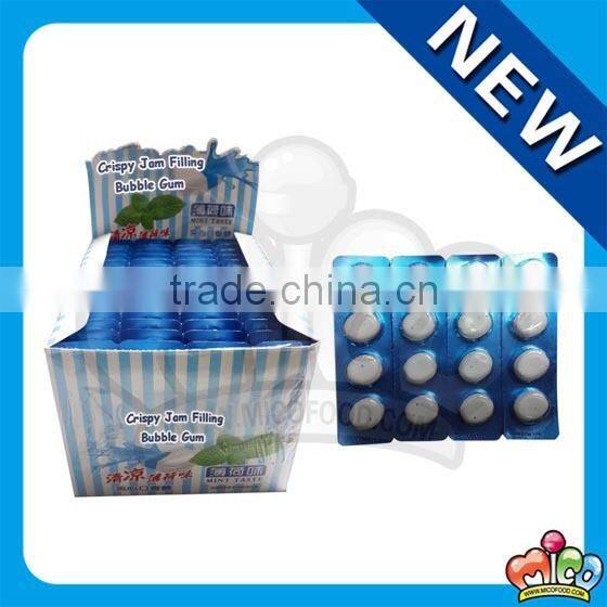 crispy mint & strawberry bubble gum in tablet