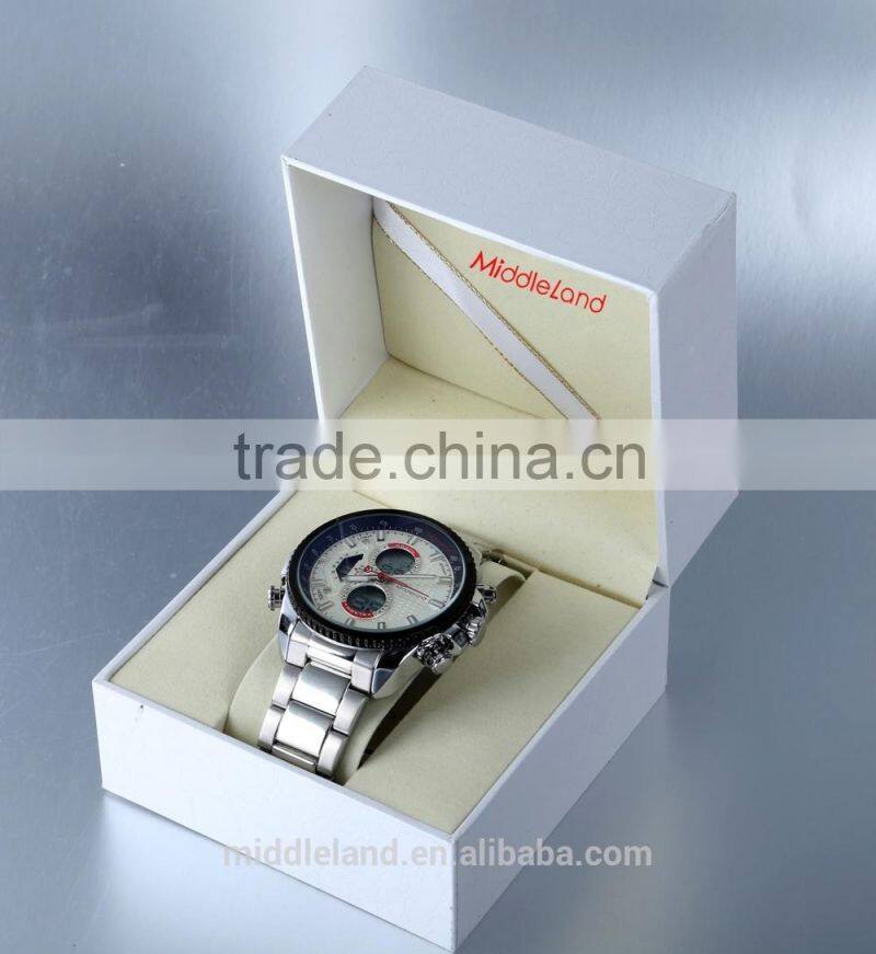 2015 new genuine soft leather watchband MIDDLELAND brand famous original Japan Miyota 2035 quartz movement 1 year guarantee