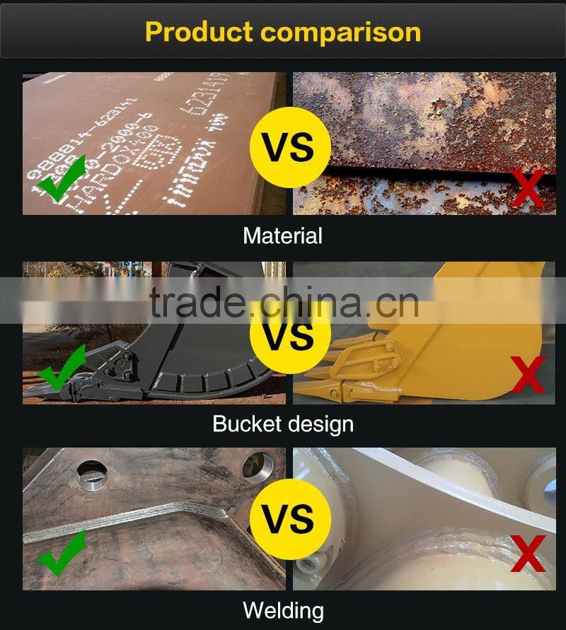 Promotion Price HARDOX500 NM400 shovel Bucket for 1-80t excavator