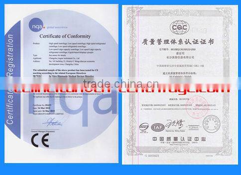 GL21M of Yingtai floor standing high speed refrigerate health medical centrifuge machine for blood with Auto-off cap