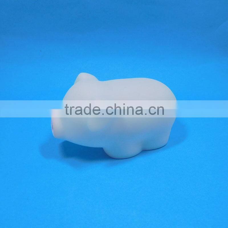 Room Decoration Happy Plastic Pig Shape 7 Color Changing Mini Light with 3 Button Cell