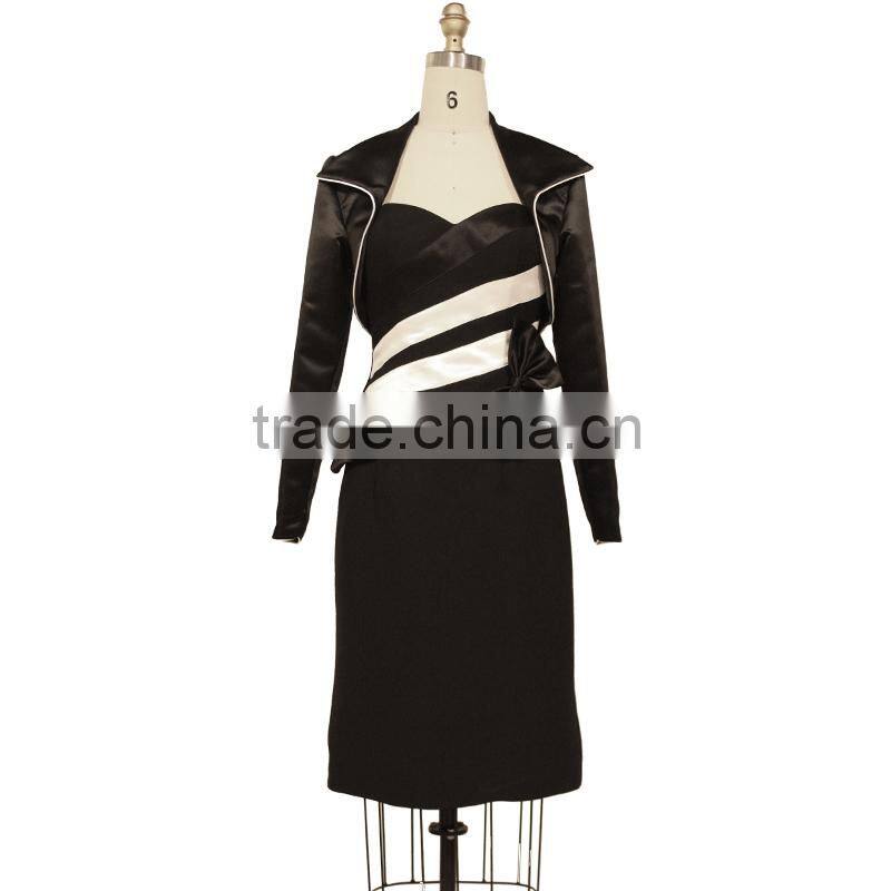 Grace Elegant Simple Knee Length Formal Office Dress With Jacket
