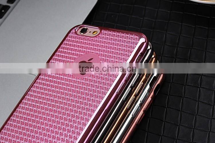 Luxury Glitter Soft TPU Electroplating Case Cover For Apple iPhone 6S / iPhone 6S Plus Rose Gold
