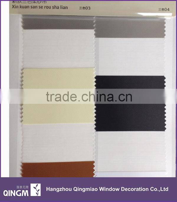 Wholesale Polyester Material Three Color Zebra Blinds Fabric