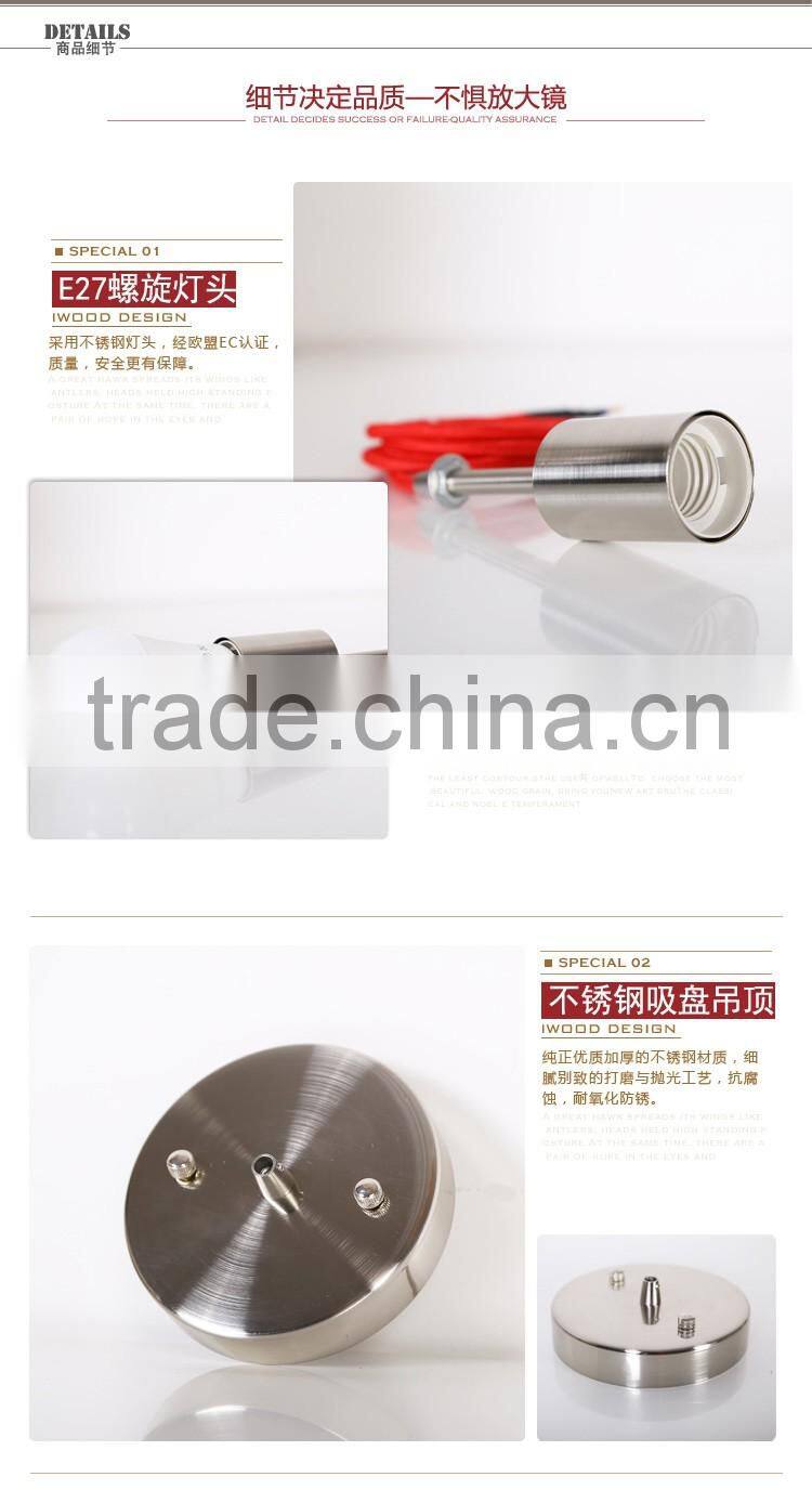 LED pendant Light JK-8005B-25 wooden pendant lamp E27 designer product