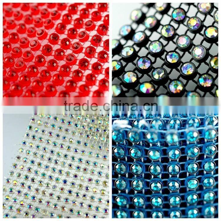 24 rows diamond mesh roll, elastic stretch trimming rhinestone roll in China