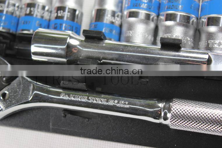 12PCS 1/2" Ratchet wrench and socket set 4012AAP GS KING TOOLS made in china