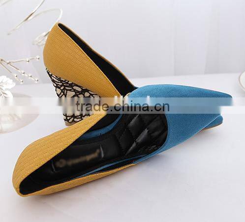 New design pointed toe platform wedge heel women shoes