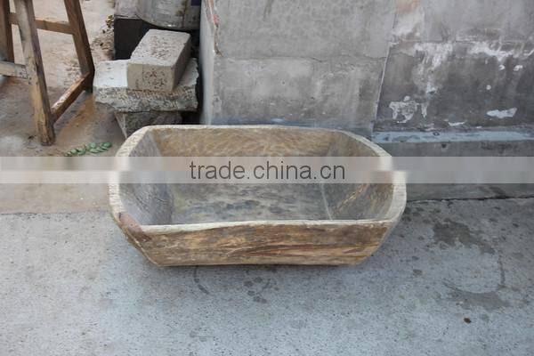 Antique chinese recycle wood wash basin