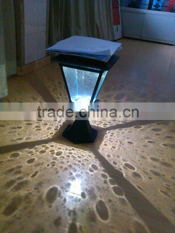 Stay On Whole Night 300 Lumen Post Mount Outdoor Black LED solar garden light