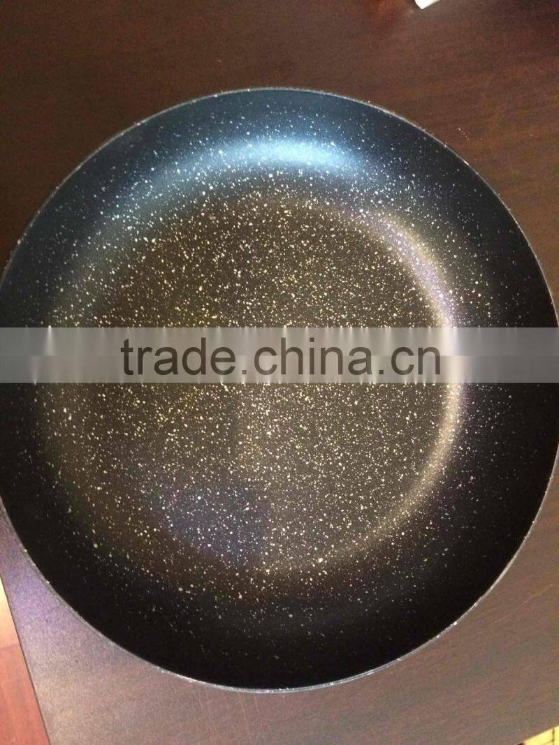 High Quality Aluminum Non-stick Black Marble Fry Pan Skillet Pressed Cookware Kitchenware Set