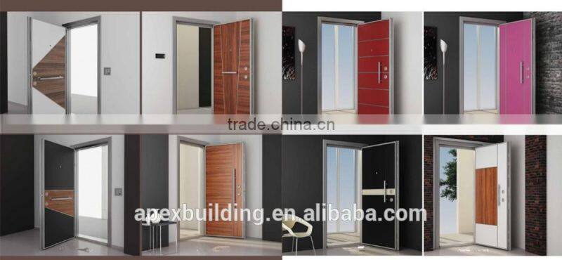 Indoor security door, steel door with home security door locks cylinder lock, metal entrance door