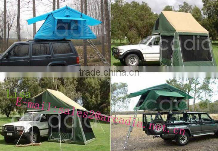 Colorful fishing tent for camping in Winter