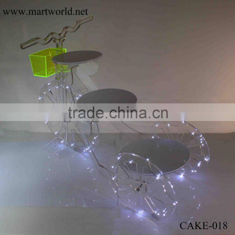 amazing bicycle shape acrylic wedding cake stand cake decoration wedding decoration wholesale cake decorating supplies CAKE-018