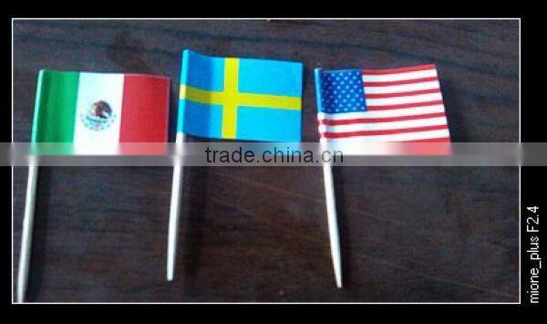 Mini toothpick paper flag