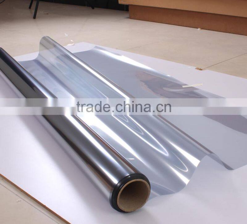 55% Heat insulation one way vision self-adhesive mirro film, anti-explosion sliver