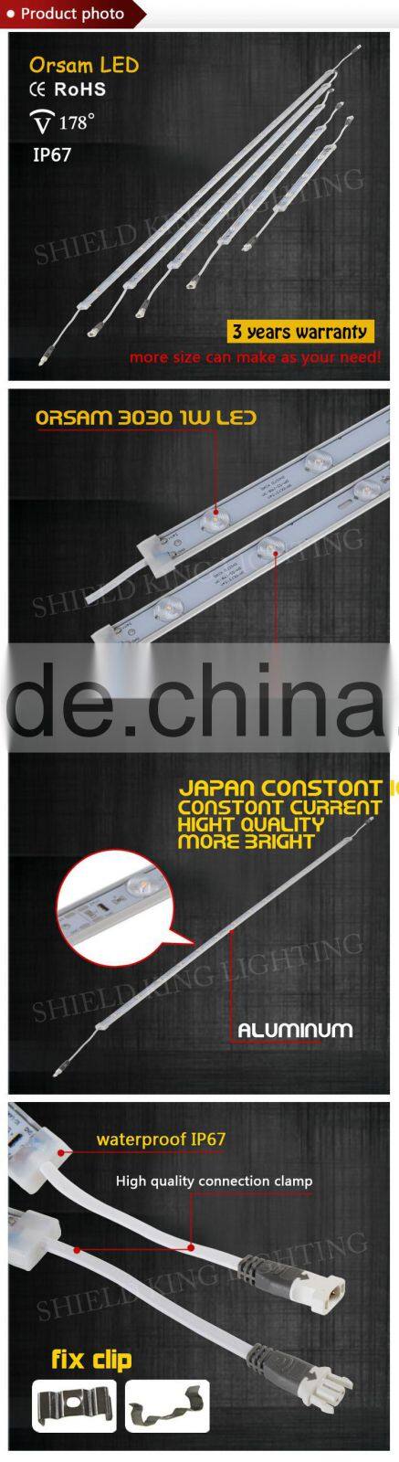 Hot sale high brightness high power led modules DC12V osram 3030 waterproof signs led module ip67 with ce rohs