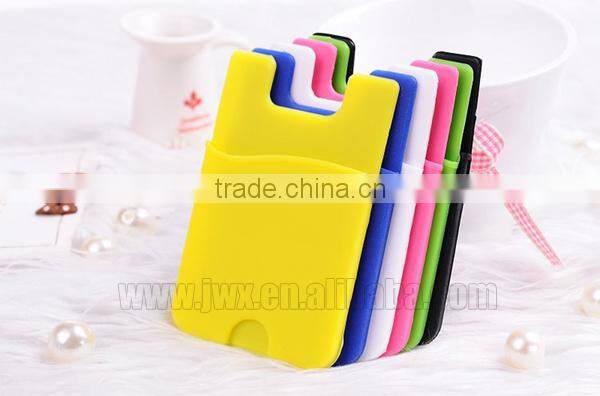 advertising cell phone pouch 3M sleeve silicone wallet credit card holder