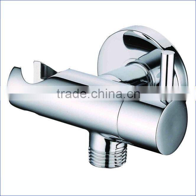 Brass Shower Faucet with Holder, Chrome Finsih and Wall Mounted
