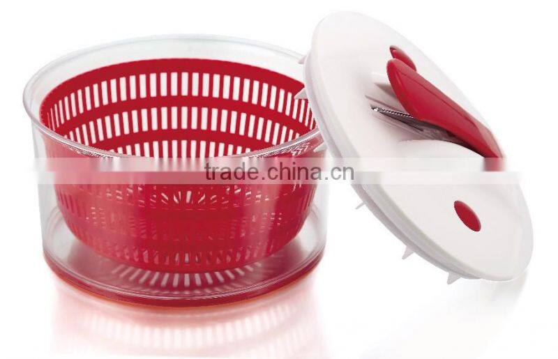 2016 Plastic Large Size Salad Spinner with mandoline slicer Multifunctional salad spinner