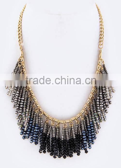 Marble Stone Lock Pendent Necklace