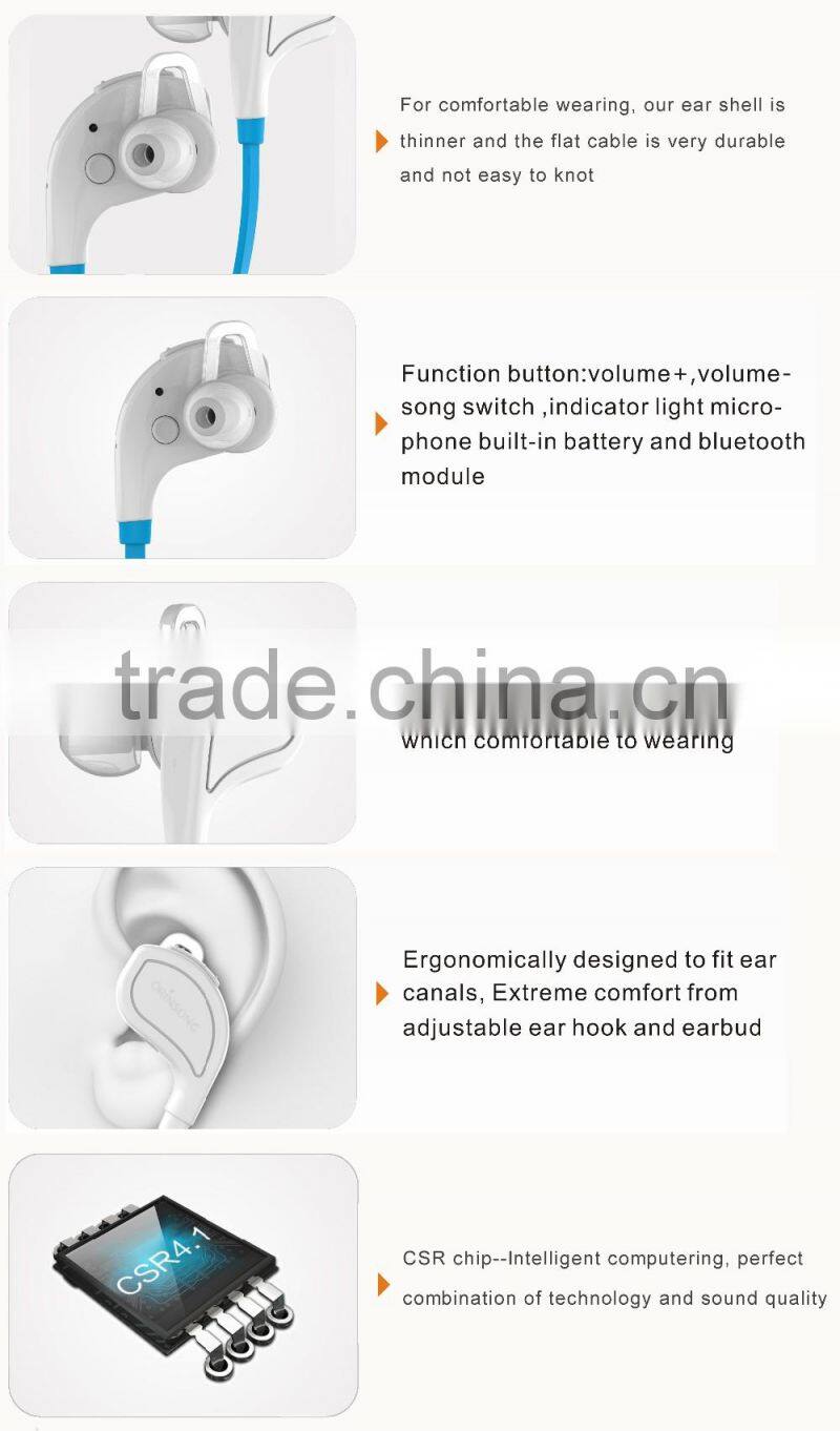 OS-T11 Flat cable Sport Bluetooth earphone