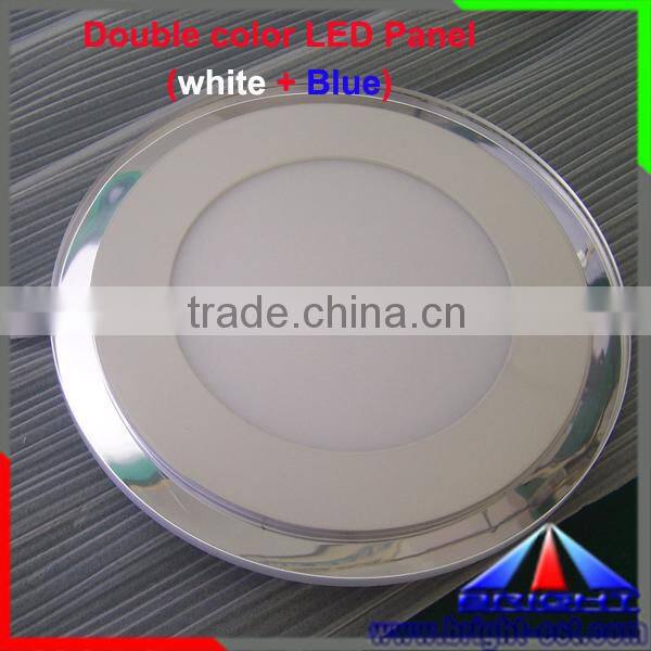 White+Blue Double Color Best LED Panels,8+4W LED Panel Hersteller,Round Dimmable LED Panel Light