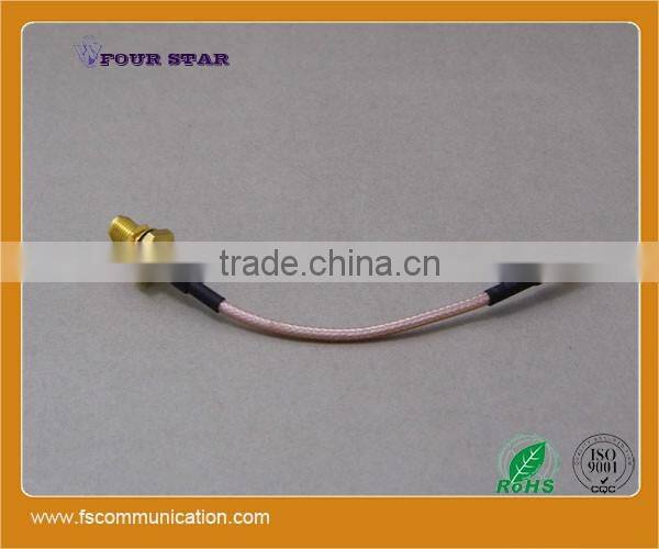 RG316 Cable Assembly with SMA RP-Female Bulkhead to MCX Male Right Angle Connector