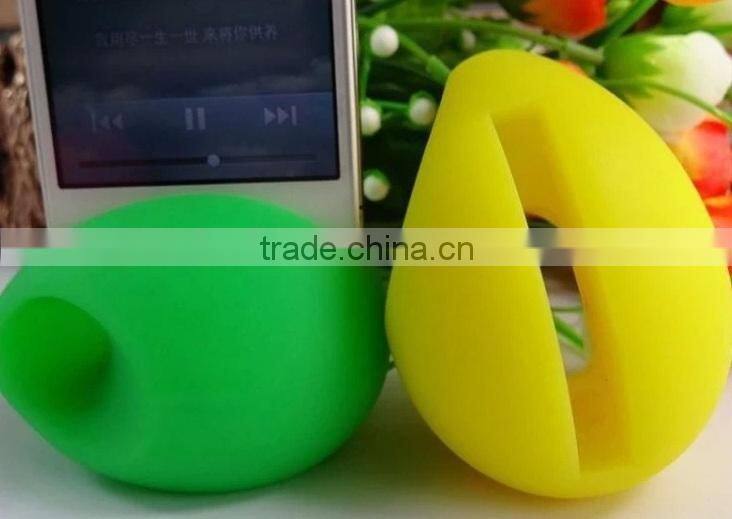 Black Silicone Egg Speaker and Amplifier with Stand