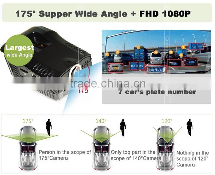 2014 new product multi-function car speed radar detector 3-in-one with car dvr and 1080p anti police radar detector
