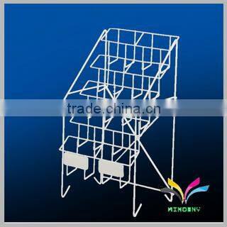 Heavy duty floor stand 4 pockets tabloid newspaper display racks