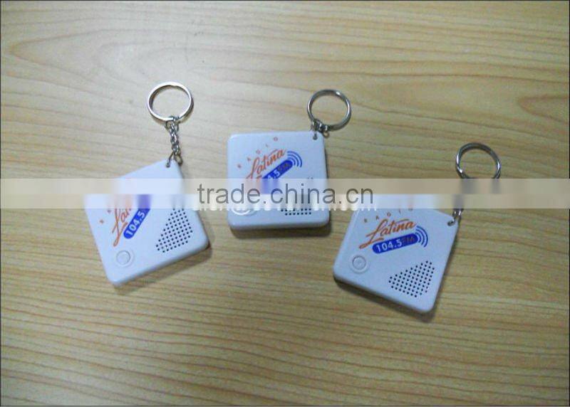 Custom Novelty voice recordable KeyChains for promotion gifts with4-color Logo Imprinting