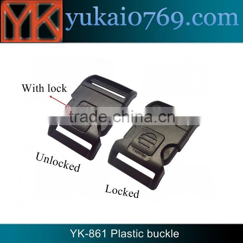 Yukai plastic side release buckle/plastic paracord buckle with safety lock