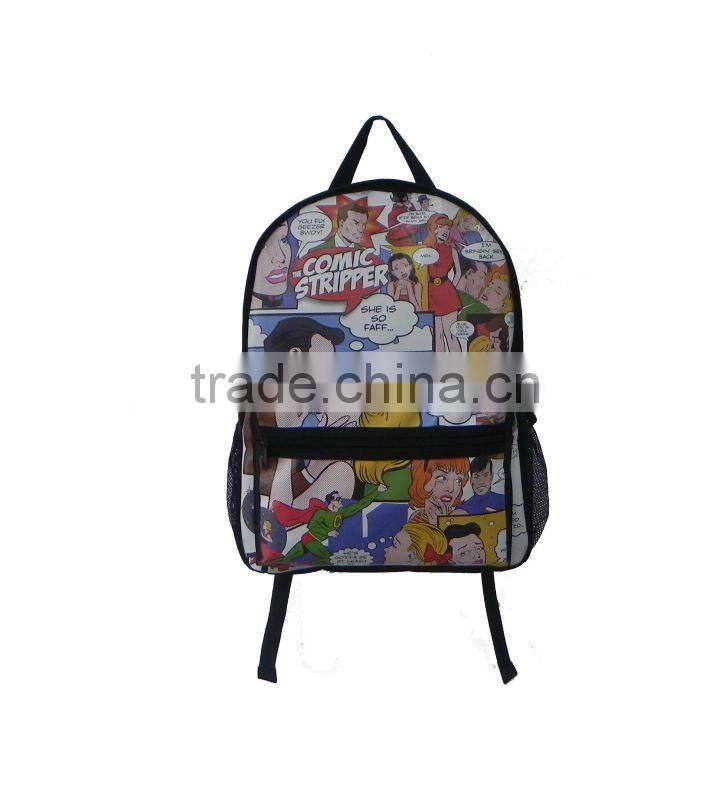 fashion printing 600D teens school bag whole