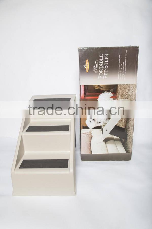 foldable plastic good selling foldable pet stairs/ wide step ladder