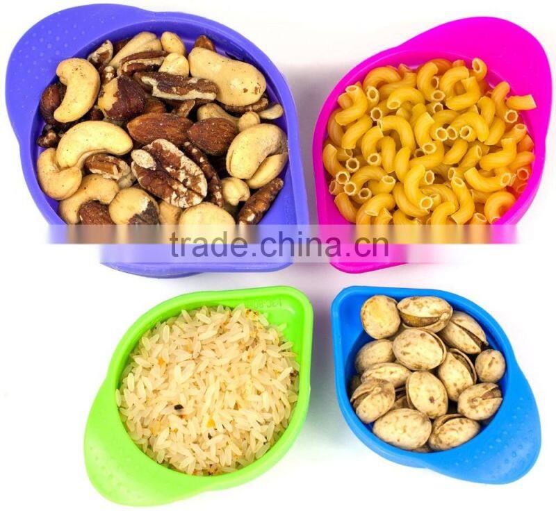 Silicone Collapsible Measuring Cups Set By Nature's Kitchen