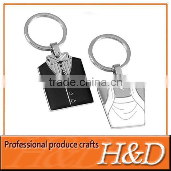 cute metal pink bride wedding gift keychain