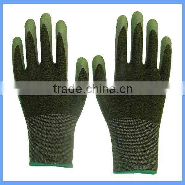 Wholesale Seamless Knitted Comfortable & Breathable Non Slip Grip Latex Palm Coated Bamboo Fiber Safety Gloves For Working