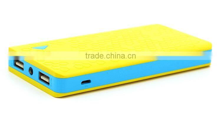 Ultra thin 8000mAh universal external portable power bank with LED charging display