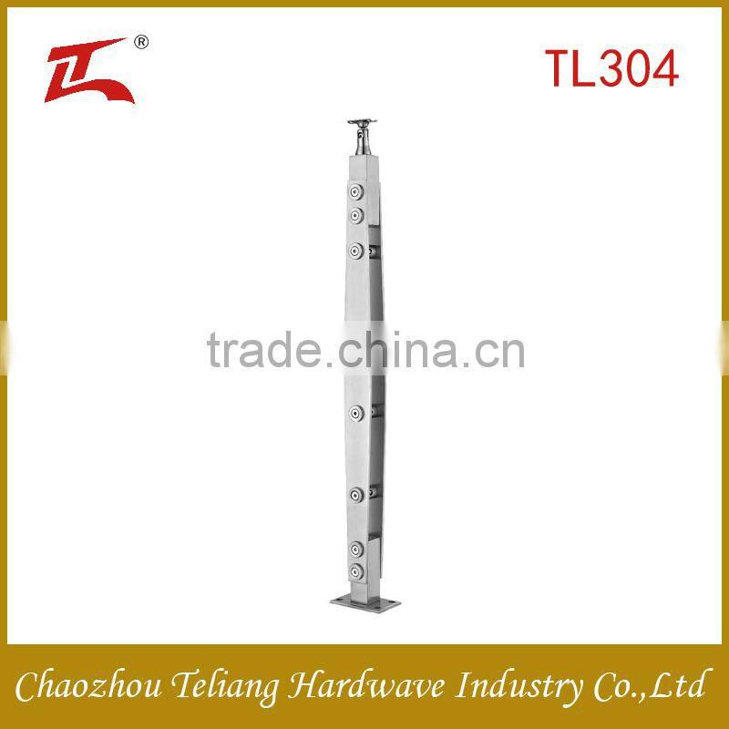 fashionable stainless steel stair railing for outdoor steps