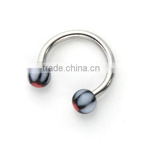 Beautiful Fashion Fake Unique Acrylic Balls Nose Ring Lip Ring Eyebrow Rings CBR Piercing Jewelry