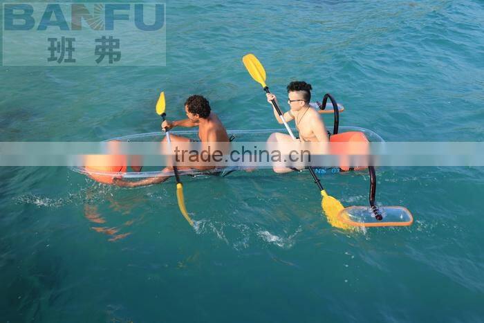 Transparent crystal funning boat