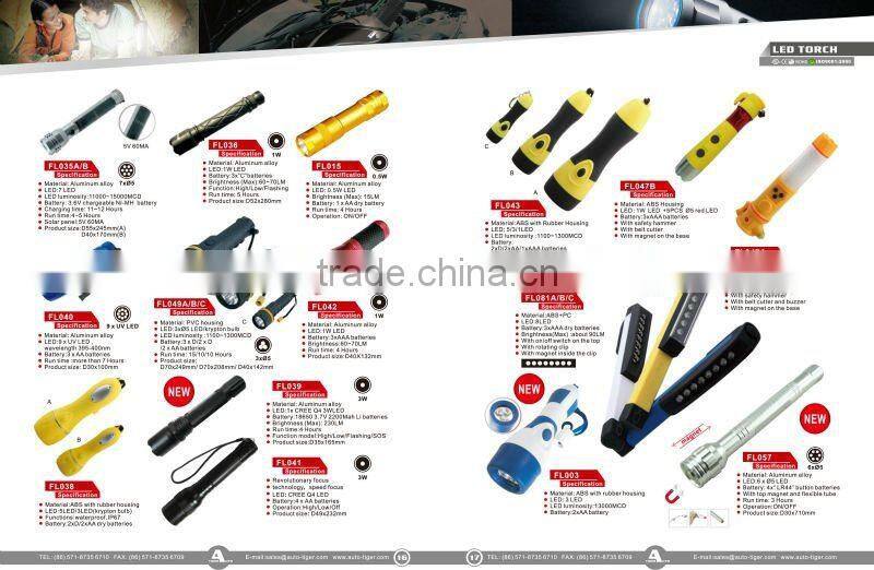 2015 wholesale Dry Battery 3W LED Torch LED Flashlight