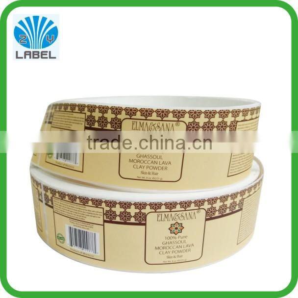 high quality cosmetic vinyl sticker with custom printed,waterproof adhesive vinyl sticker