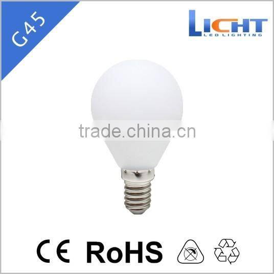 L-G45 Energy saving bulbs plastic LED BULB housing ,E14 led bulb G45 global LED bulb