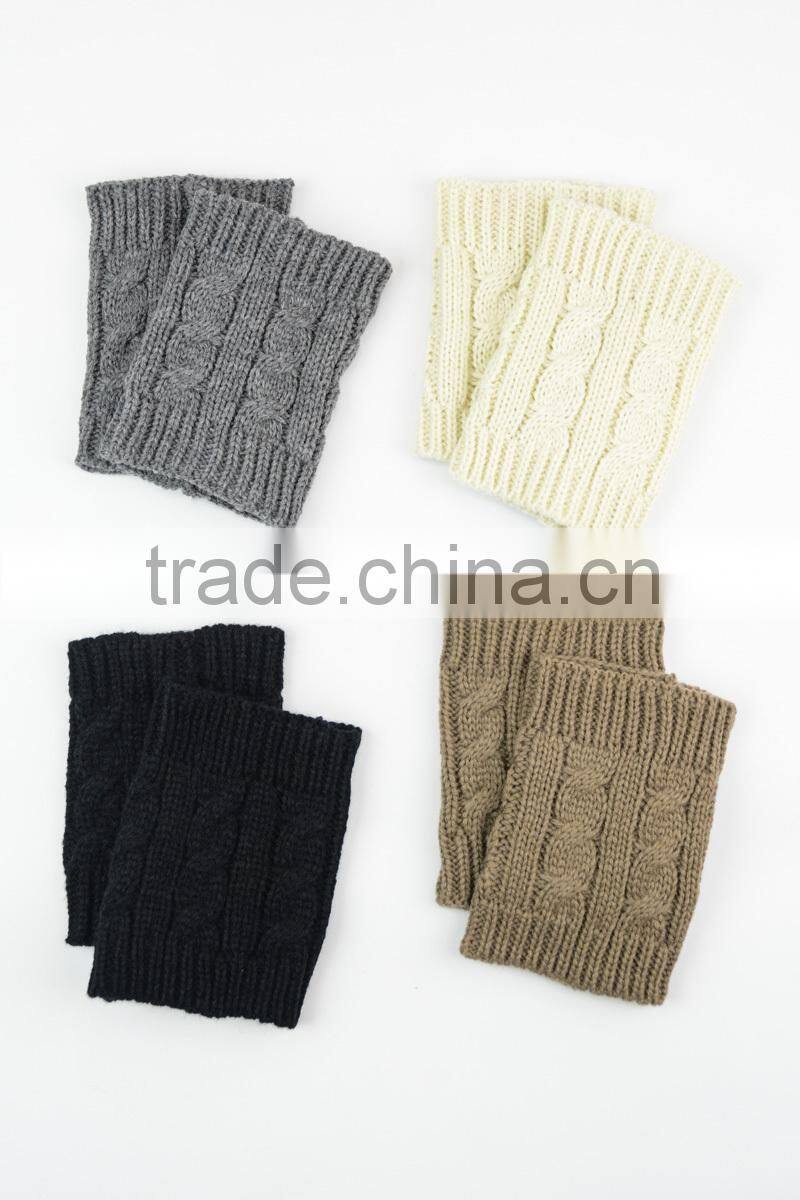 Cable Knit Boot Cuffs Leg Warmers
